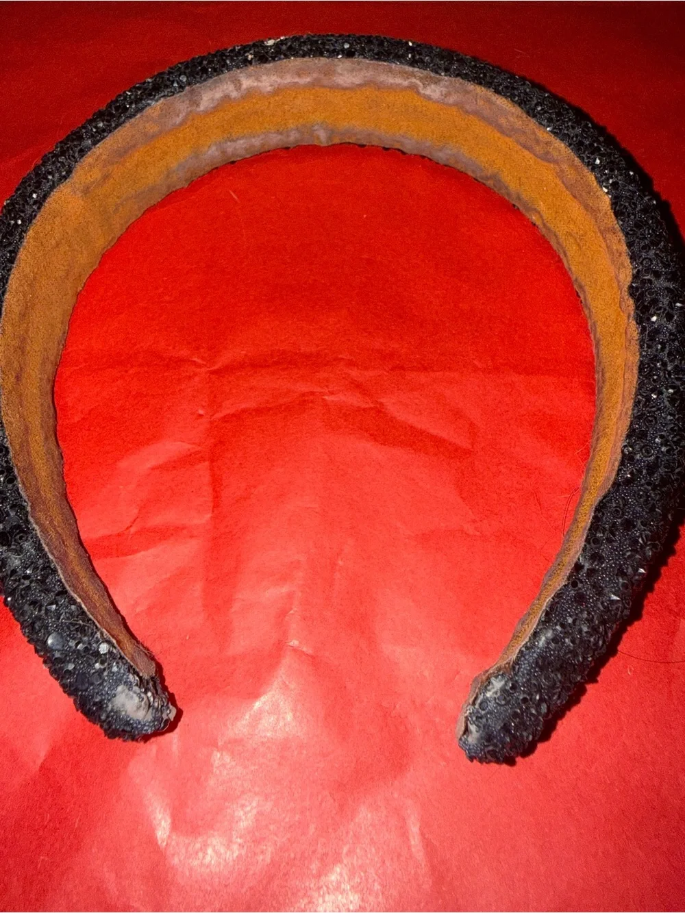 Black Sparkle Padded Headband - Women's Accessory